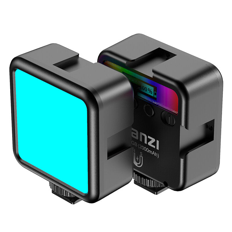 Full Color LED Video Light 2500K-9000K 800LUX Magnetic Mini Fill Light Extend 3 Cold Shoe 2000mAh Type-c Port Image 2