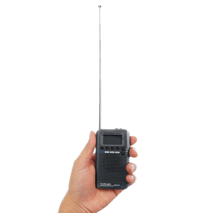 Full Bands Portable Digital AIR FM AM CB SW VHF Radio LCD Stereo Mini Receiver Speaker Image 10
