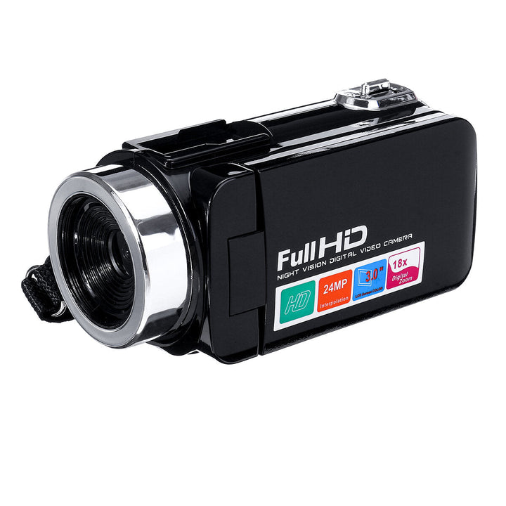 Full HD 1080P 24MP 18X Zoom 3 Inch LCD Digital Camcorder Video 4K DV Camera 5.0MP CMOS Sensor for YouTube Vlogging Image 4
