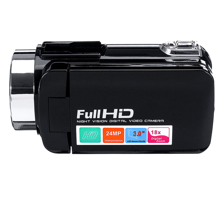 Full HD 1080P 24MP 18X Zoom 3 Inch LCD Digital Camcorder Video 4K DV Camera 5.0MP CMOS Sensor for YouTube Vlogging Image 4