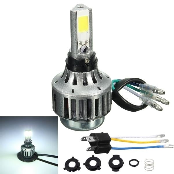 H4 32W 3000lm 6000K Hi/Lo Lamp COB Motorcycle LED Headlight Bulb Image 4