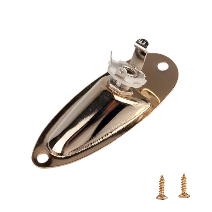 Guitar Jack Boat Style Pickup Output Jack Plate Socket Accessories Electric Guitar Part Gold DTTT Image 1