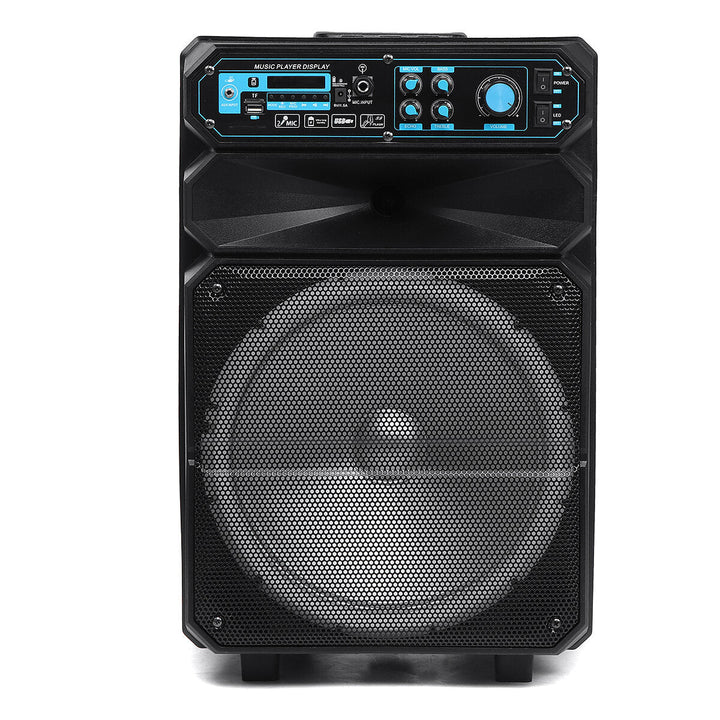 High Power bluetooth Sound Square Loud Speaker 12 inch 50W Outdoor Singing Subwoofer with HD Mic Image 7