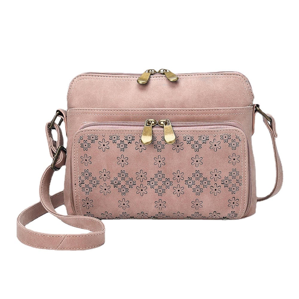 Hollow Out Lightweight Solid Flower Design Crossbody Bag DTTT Image 1