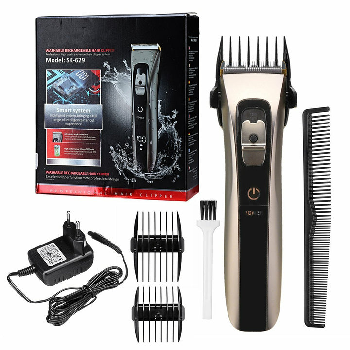 LED Display Electric Hair Clipper 15W Ceramics Blade 270 Minutes Waterproof Men Cordless Trimmer Image 1