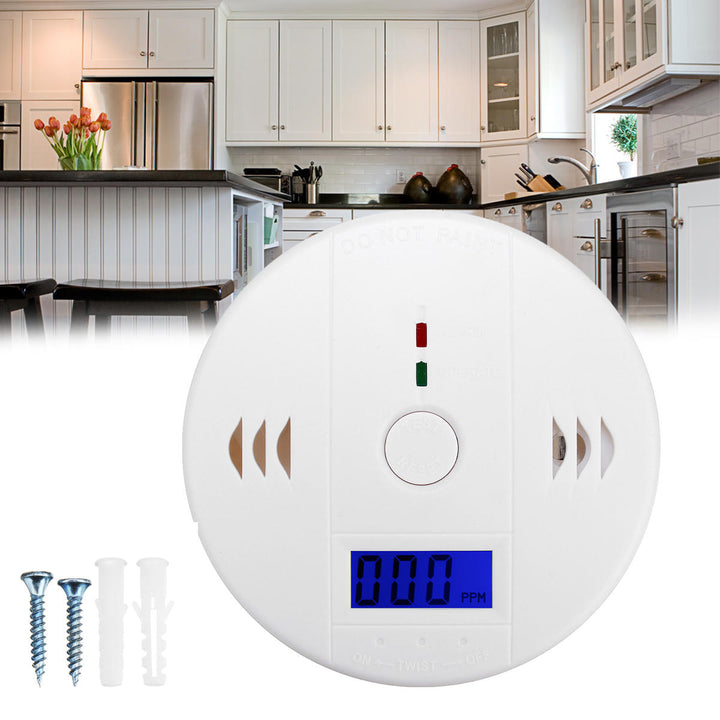 LCD CO Carbon Alarm Detector Tester Poisoning Monitor Alarma Warning Monoxide Cocina Image 1