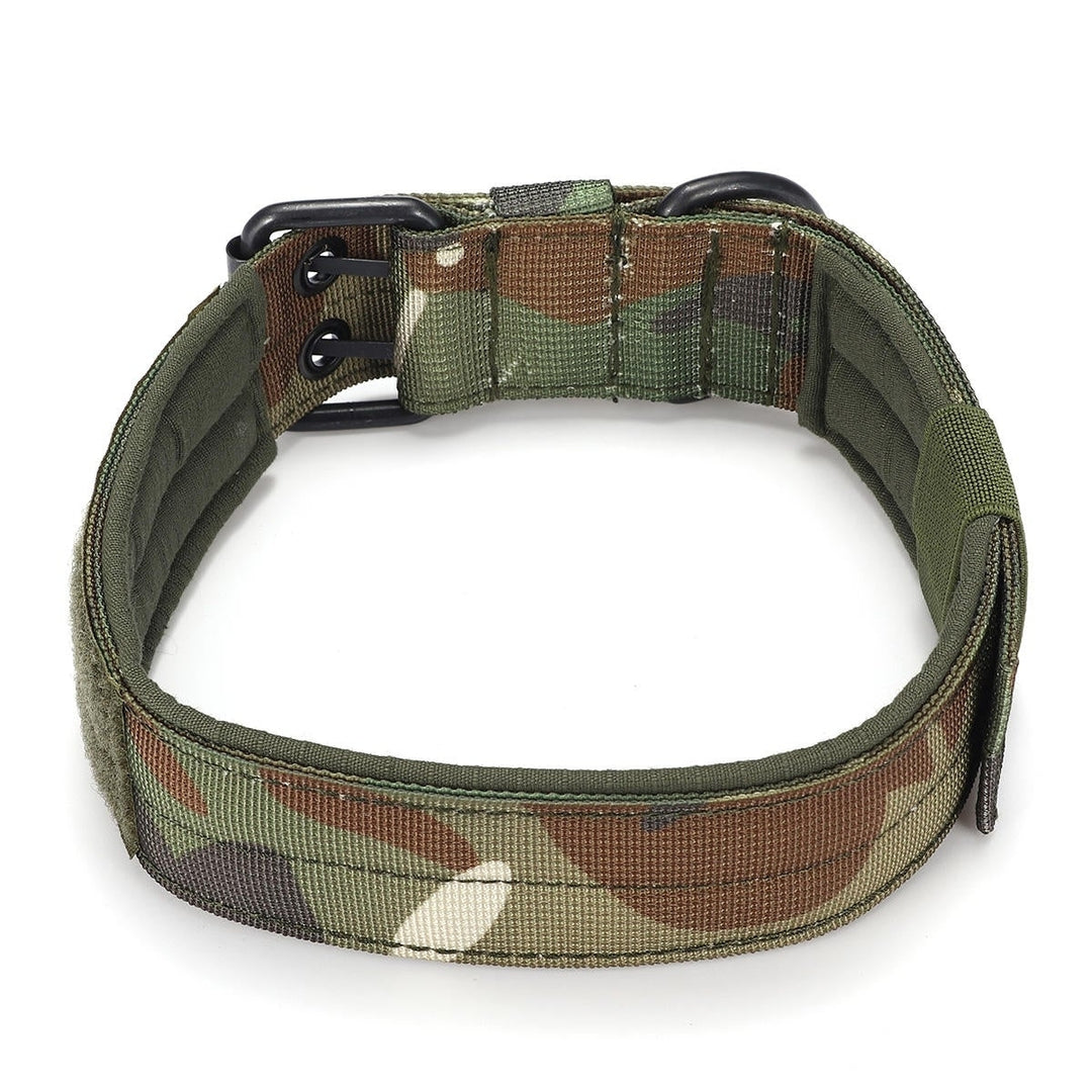 M Tactical Military Adjustable Dog Training Collar Nylon Leash w,Metal Buckle Image 6