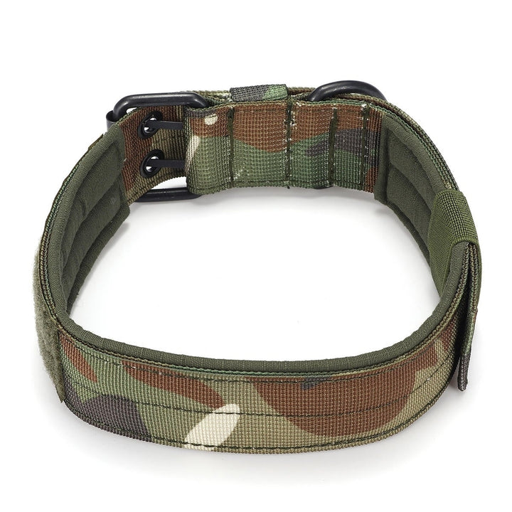 M Tactical Military Adjustable Dog Training Collar Nylon Leash w,Metal Buckle Image 6