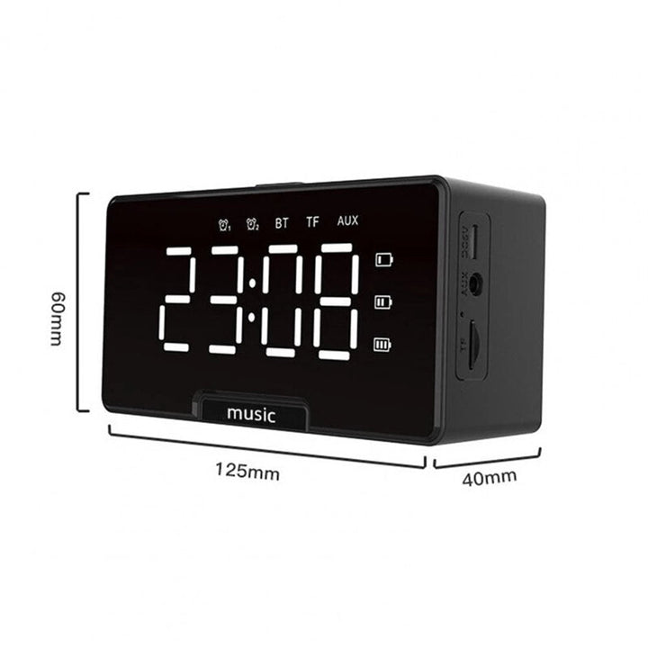 LED Alarm Clock Speaker Luminous Multi-function Retro bluetooth 5.0 Loudspeaker for  Digital Alarm Clock Image 4