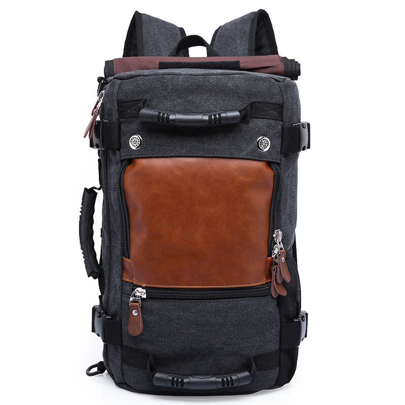 Large Capacity Khaki Function Travel Canvas Backpack Male Waterproof Computer Causal Men Backpacks Duffel Shoulder Bag Image 1