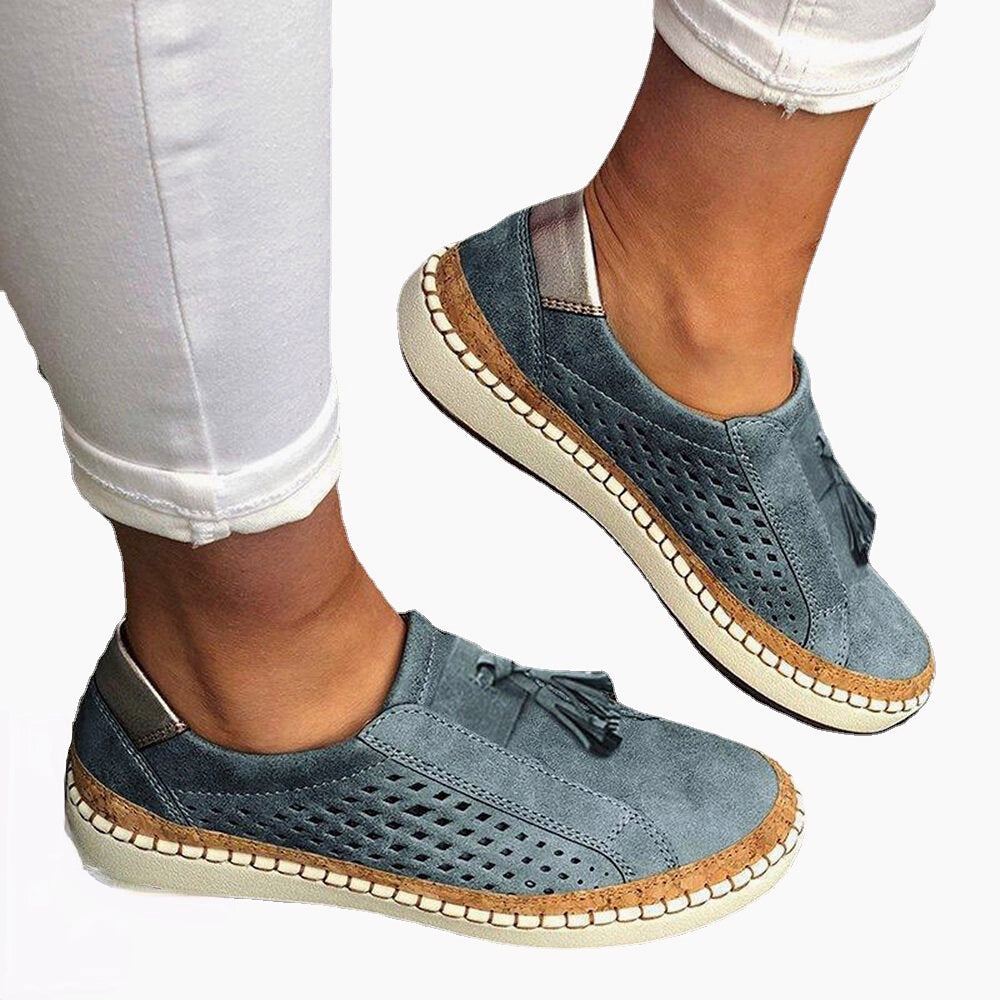 Large Size Women Casual Hollow Out Fringe Loafers Image 6