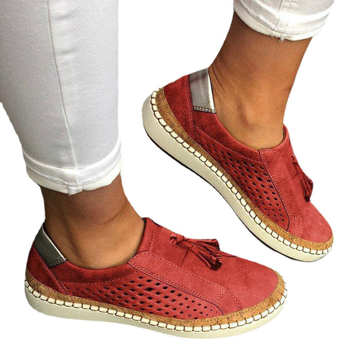 Large Size Women Casual Hollow Out Fringe Loafers Image 8