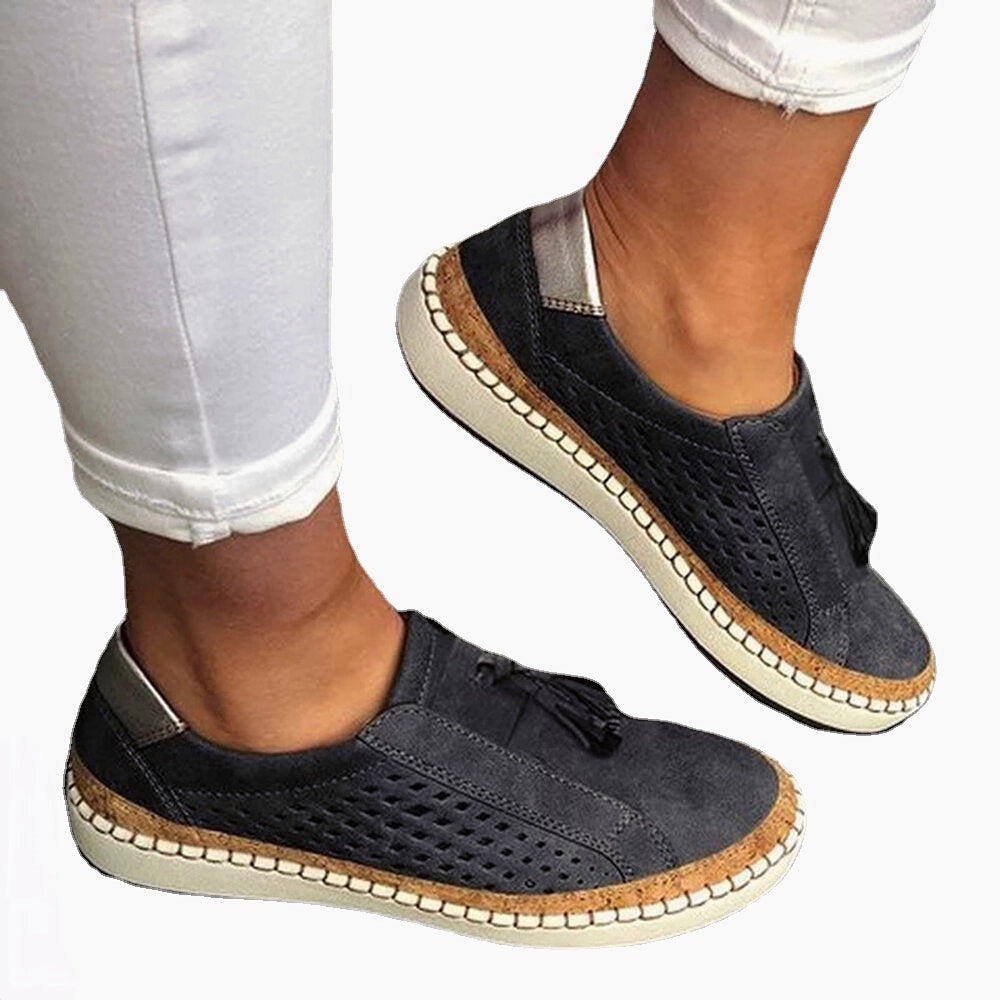 Large Size Women Casual Hollow Out Fringe Loafers Image 9