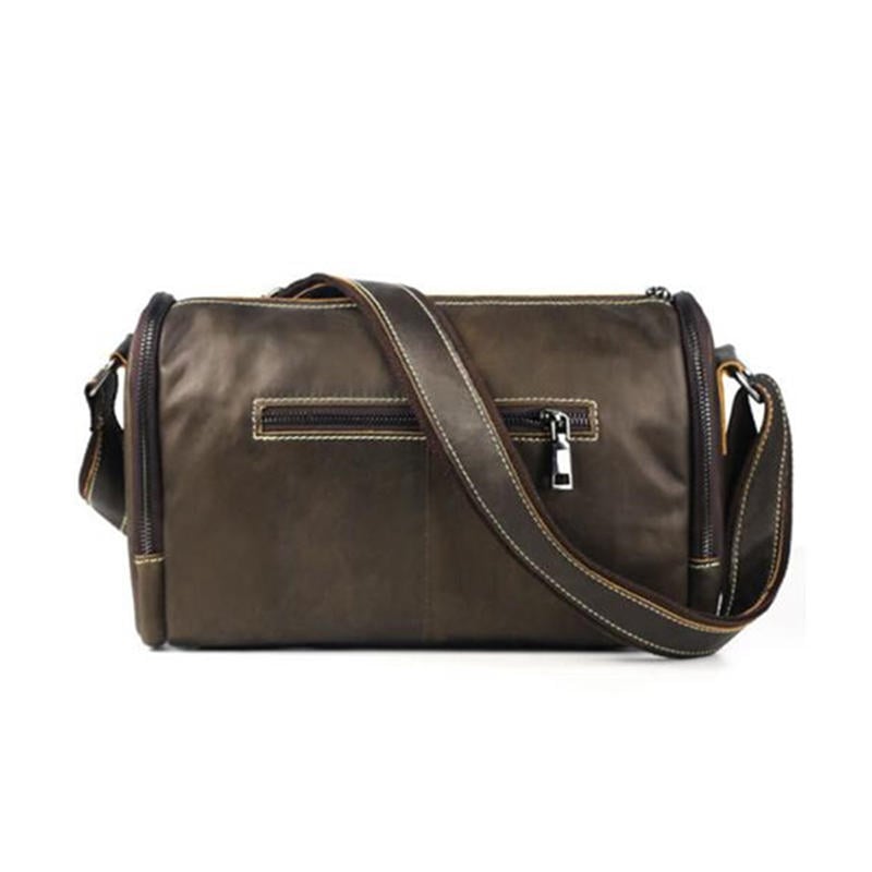 Men Genuine Leather Vintage Shoulder Bag Pack Crossbody Messenger Gym Pouch Sports Travel DTTT Image 2