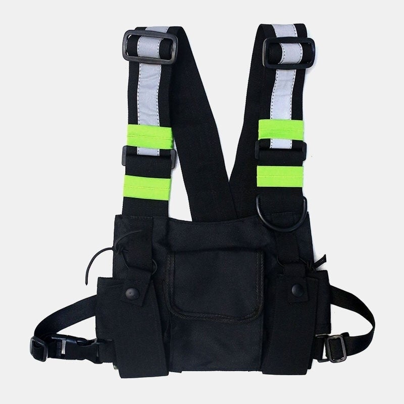 Men Women Oxford Vest Reflective Tactical Chest Bag Crossbody Bag Cool Bag Image 1