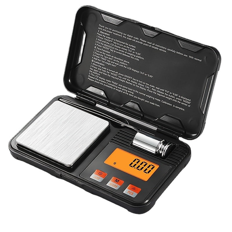 Mini Portable Electronic Scale With Tweezers LCD Light&50g Calibration Weight Image 1