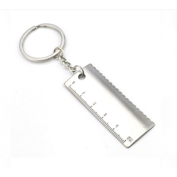 Mini Tool Sawtooth Ruler Keychain Emulation Image 1