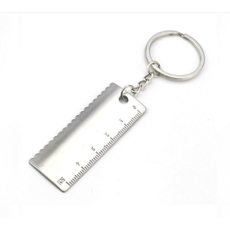 Mini Tool Sawtooth Ruler Keychain Emulation Image 2