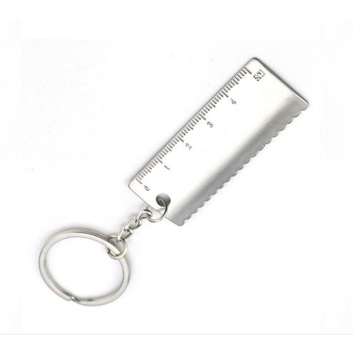 Mini Tool Sawtooth Ruler Keychain Emulation Image 3