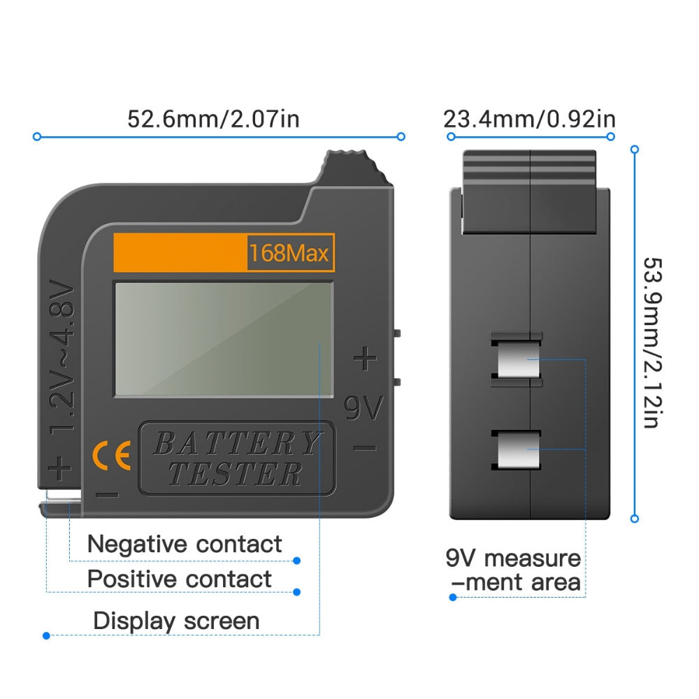 Mini Digital Display Battery Tester Power Detector Measurement Tool Image 4