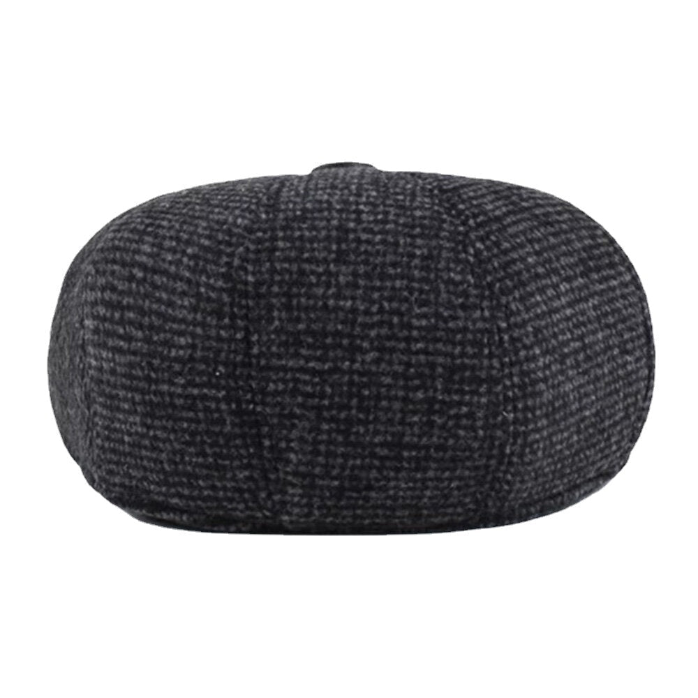 Men Casual Autumn Winter Warm Ear Protection Thicken Forward Hat Outdoor Cool-protection Newsboy Cap Berets Flat Hat Image 2