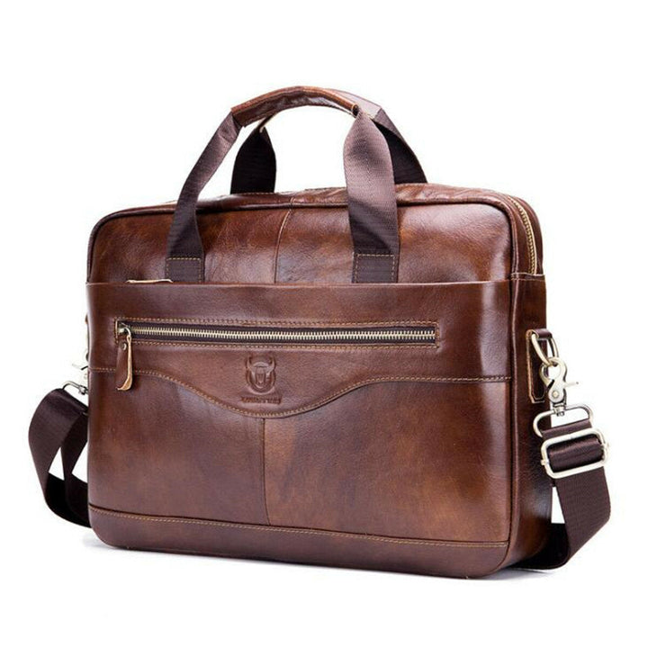 Men Genuine Leather Shoulder Bag Business Travel Crossbody Messenger Handbag Briefcase Image 1