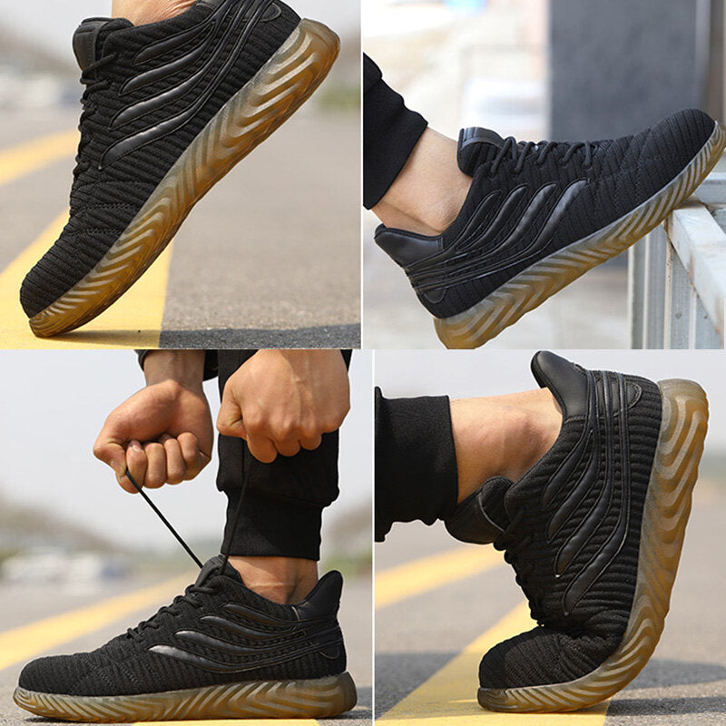 Men Mesh Work Safety Boots Steel Toe Cap Anti-piercing Sport Hiking Shoes Image 4