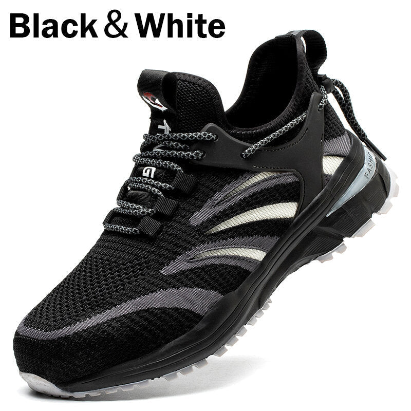 Men Safety Shoes Steel Toe Work Boots Sport Non Slip Hiking Light Sneaker Image 2