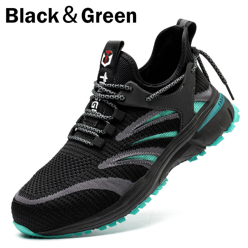 Men Safety Shoes Steel Toe Work Boots Sport Non Slip Hiking Light Sneaker Image 3