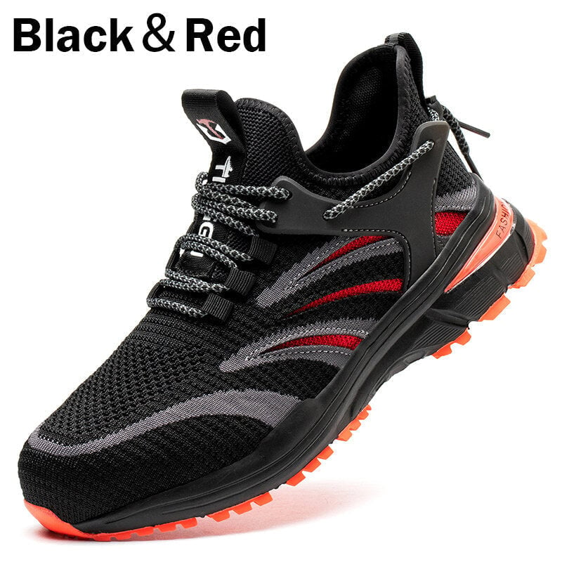 Men Safety Shoes Steel Toe Work Boots Sport Non Slip Hiking Light Sneaker Image 1