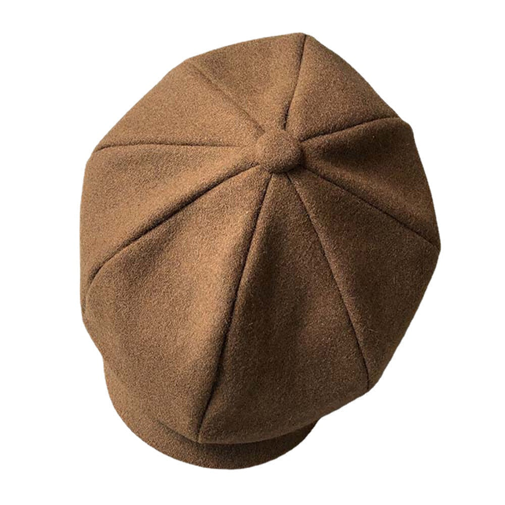 Men Warm British Style Daily Casual Newsboy Hat Octagonal Hat Beret Hat Image 2