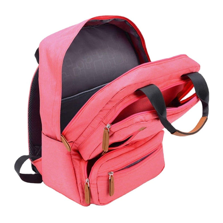 Men Women Fashion Large Capacity Multi-pocket Pure Color Backpack Image 2