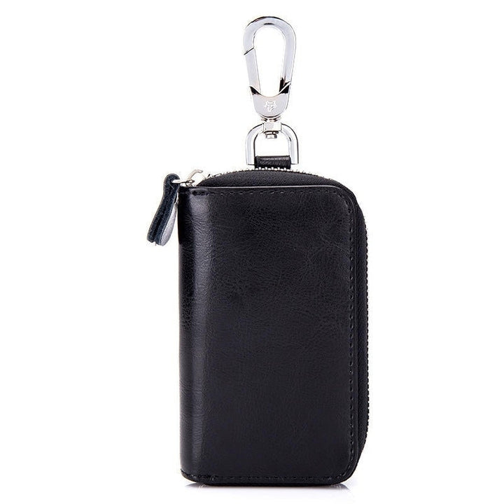 Men Women Genuine Leather Car Key Case Key Holder Waist Bag Image 4