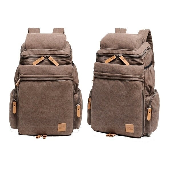 Men Women Large Capacity School Laptop Backpack Canvas Casual Backpack Image 1