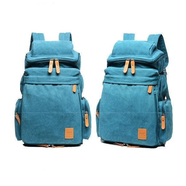 Men Women Large Capacity School Laptop Backpack Canvas Casual Backpack Image 4