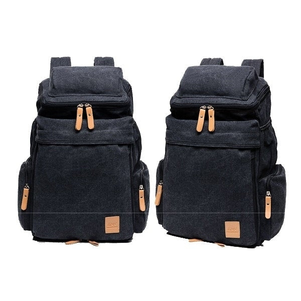 Men Women Large Capacity School Laptop Backpack Canvas Casual Backpack Image 6