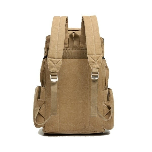 Men Women Large Capacity School Laptop Backpack Canvas Casual Backpack Image 10