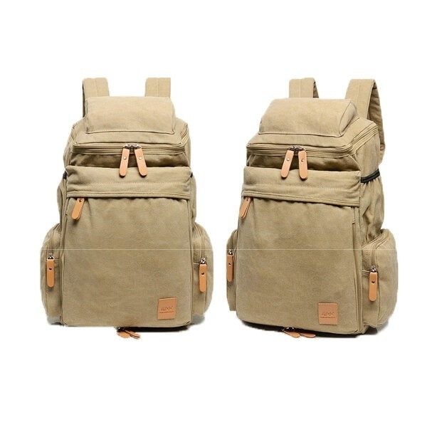 Men Women Large Capacity School Laptop Backpack Canvas Casual Backpack Image 12