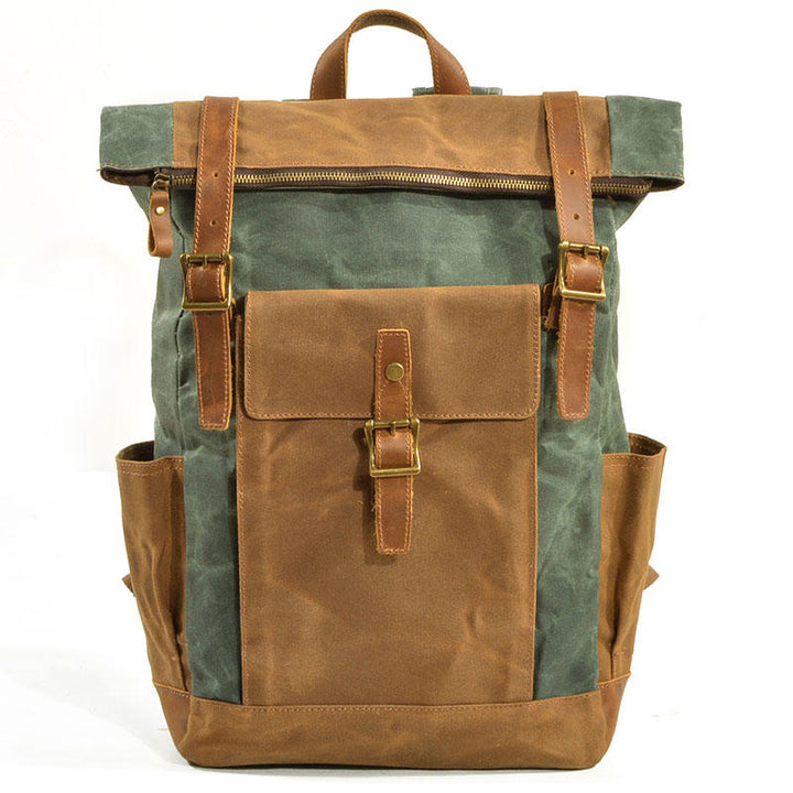Men Women Travel Vintage Backpack Canvas Waterproof Outdoor Large Capacity Backpack Unisex Camping Image 4
