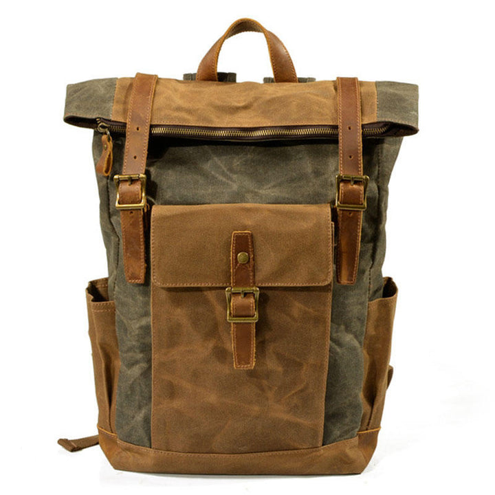 Men Women Travel Vintage Backpack Canvas Waterproof Outdoor Large Capacity Backpack Unisex Camping Image 4