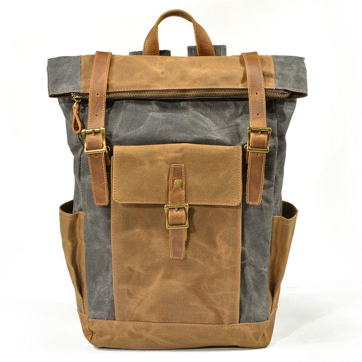 Men Women Travel Vintage Backpack Canvas Waterproof Outdoor Large Capacity Backpack Unisex Camping Image 8