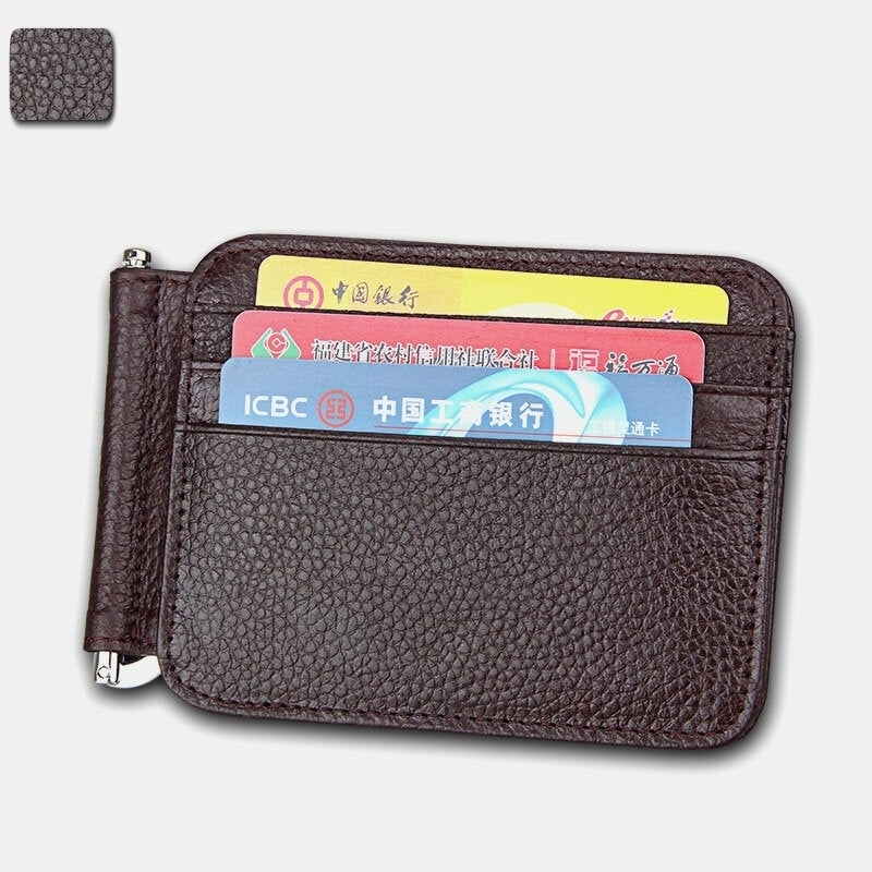 Men WomenRFID Genuine Leather Leight Weight Casual Thin Wallet Image 6