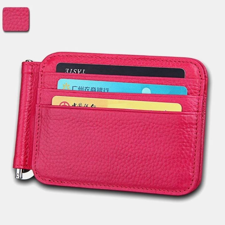 Men WomenRFID Genuine Leather Leight Weight Casual Thin Wallet Image 7