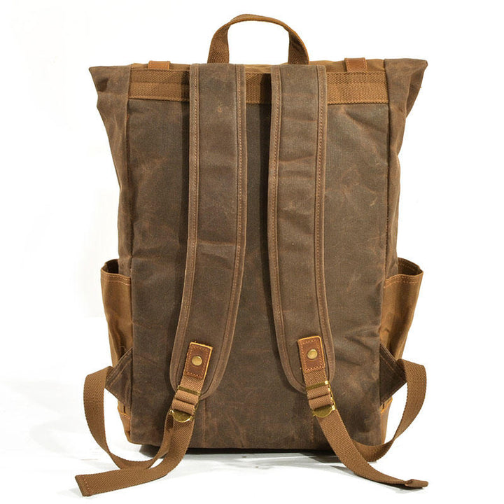 Men Women Travel Vintage Backpack Canvas Waterproof Outdoor Large Capacity Backpack Unisex Camping Image 12