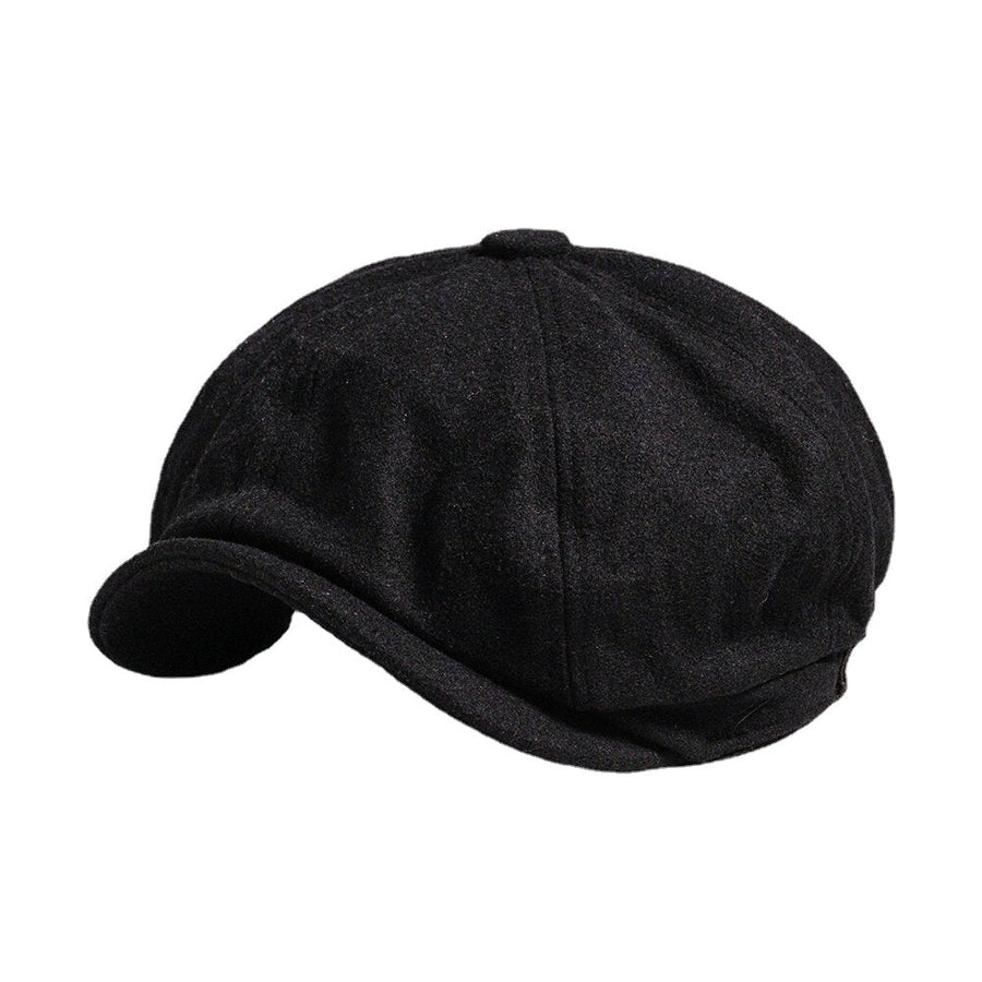 Men Woolen Newsboy Cap Cabbie Lvy Flat Hat Vintage Painter Beret Caps Image 1