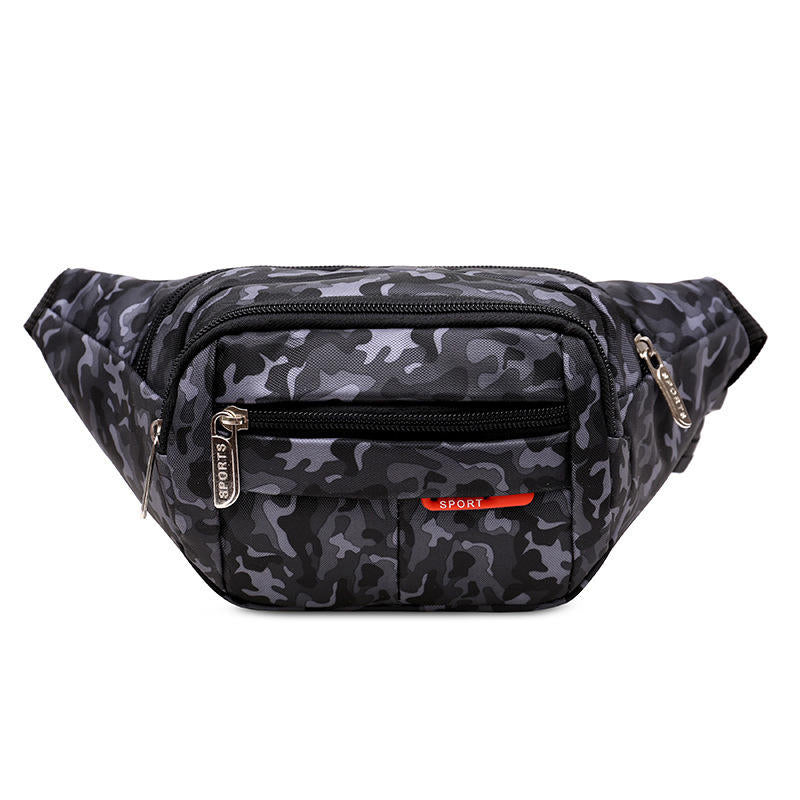 Mens Pockets Waterproof Shoulder Slung Mobile Phone Bag Camouflage Purse Waist Bag Image 1