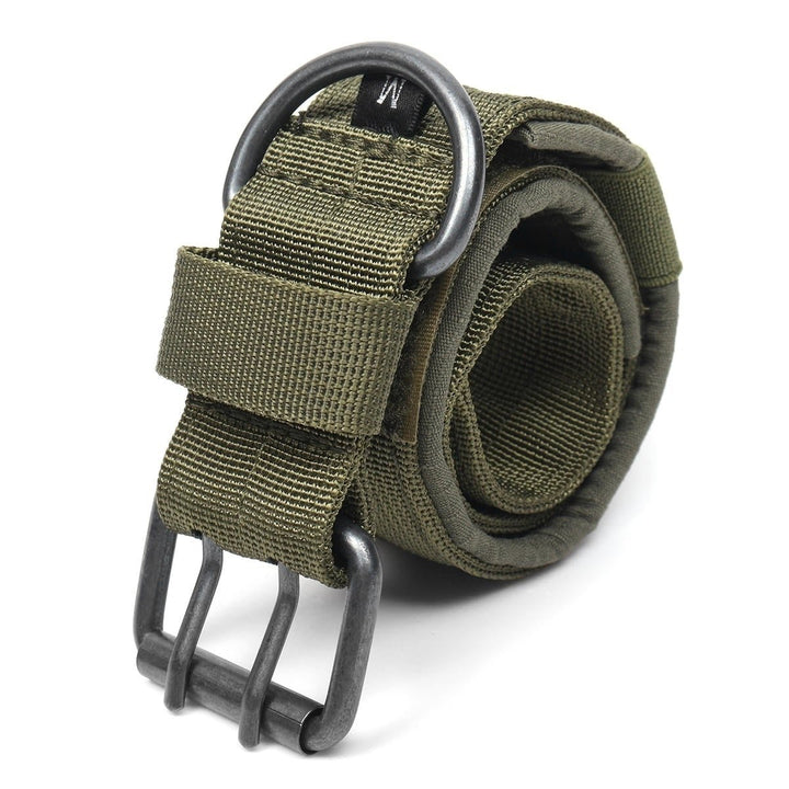 Nylon Tactical Dog Collar Military Adjustable Training Dog Collar with Metal D Ring Buckle L Size Image 1