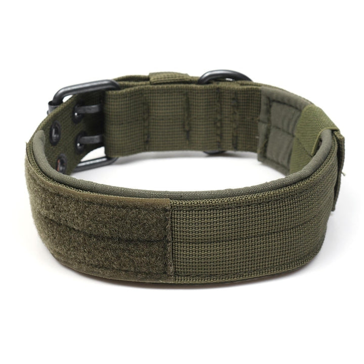 Nylon Tactical Dog Collar Military Adjustable Training Dog Collar with Metal D Ring Buckle L Size Image 3