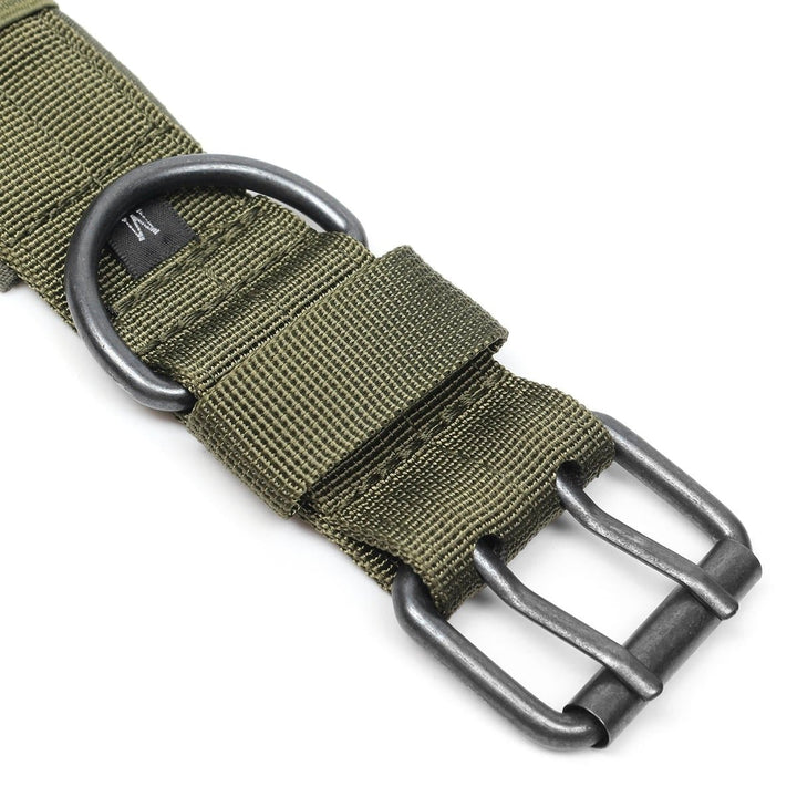 Nylon Tactical Dog Collar Military Adjustable Training Dog Collar with Metal D Ring Buckle L Size Image 12