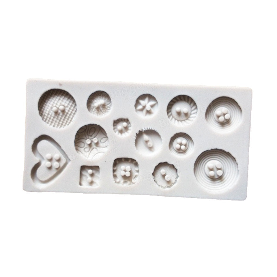New Button Shape Silicone Mold Jelly Soap Chocolate Mold DIY Baking Cake Decorating Tools Image 1